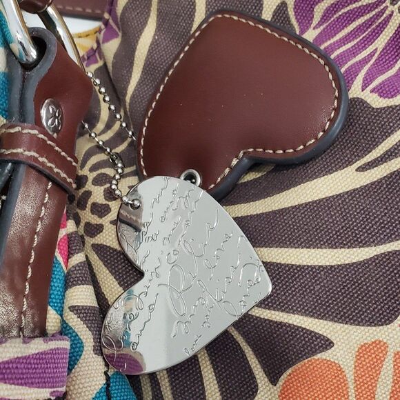 Relic Large Multi-Color Canvas Satchel Shoulder Hand Bag / Purse - Picture 6 of 10